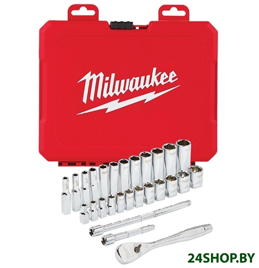 Набор торцевых головок Milwaukee 4932464943 (28 предметов) Набор торцевых головок Milwaukee 4932464943 (28 предметов)