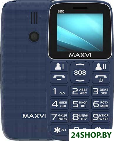 Кнопочный телефон Maxvi B110 (синий) Кнопочный телефон Maxvi B110 (синий)
