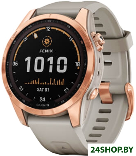 Умные часы Garmin Fenix 7S Solar 42 мм (розовое золото/песочный) Умные часы Garmin Fenix 7S Solar 42 мм (розовое золото/песочный)