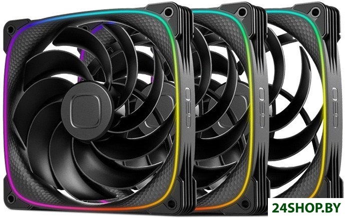 Комплект вентиляторов для корпуса Geometric Future Squama 2503R-14 Triple Pack (черный) Комплект вентиляторов для корпуса Geometric Future Squama 2503R-14 Triple Pack (черный)