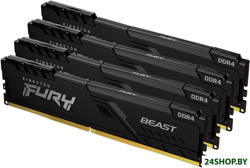 Оперативная память Kingston FURY Beast 4x16GB DDR4 PC4-28800 KF436C18BBK4/64 Оперативная память Kingston FURY Beast 4x16GB DDR4 PC4-28800 KF436C18BBK4/64