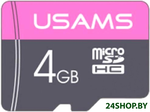 Карта памяти Usams US-ZB100 TF High Speed Card 4GB (розовый) (ZB100TF01) Карта памяти Usams US-ZB100 TF High Speed Card 4GB (розовый) (ZB100TF01)
