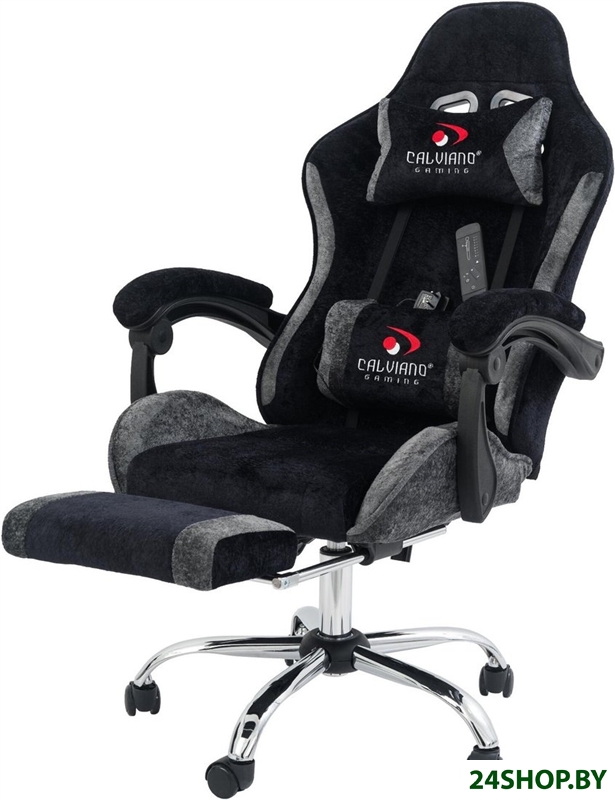 Игровое (геймерское) кресло Calviano Amarone (black-grey plush) Игровое (геймерское) кресло Calviano Amarone (black-grey plush)