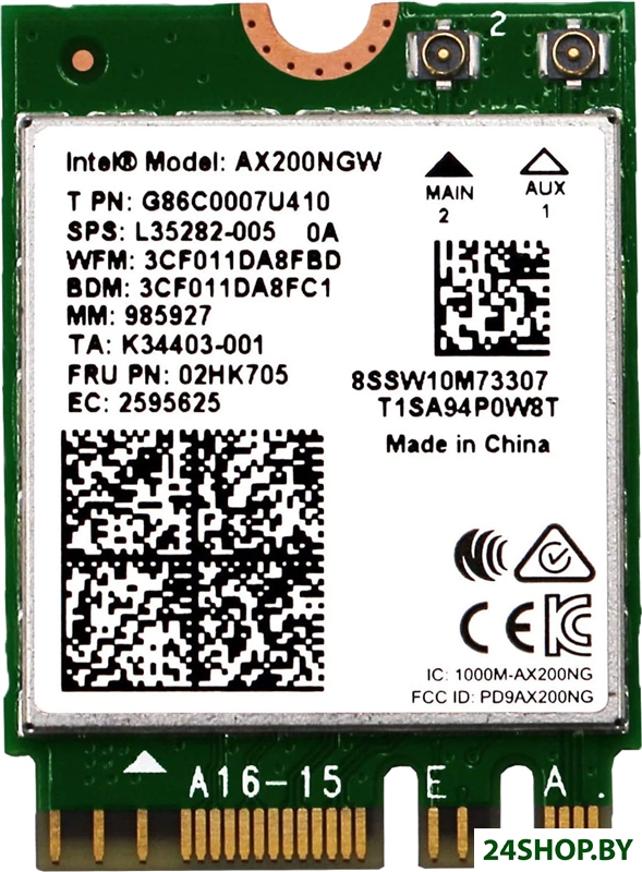 Wi-Fi/Bluetooth адаптер Intel AX200NGW Wi-Fi/Bluetooth адаптер Intel AX200NGW