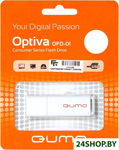 USB Flash QUMO Optiva 01 64Gb White USB Flash QUMO Optiva 01 64Gb White