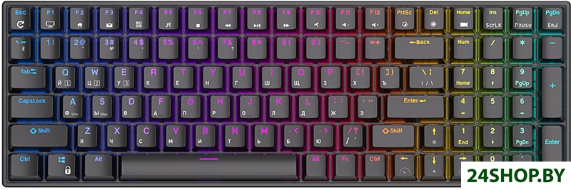 Клавиатура Royal Kludge RK100 RGB (черный, RK Brown) Клавиатура Royal Kludge RK100 RGB (черный, RK Brown)