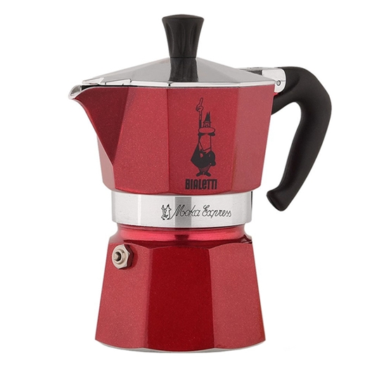 Гейзерная кофеварка Bialetti Moka Express (6 порций, красный) Гейзерная кофеварка Bialetti Moka Express (6 порций, красный)