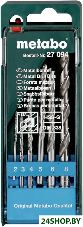 Набор сверл Metabo 627094000 (6 предметов) Набор сверл Metabo 627094000 (6 предметов)