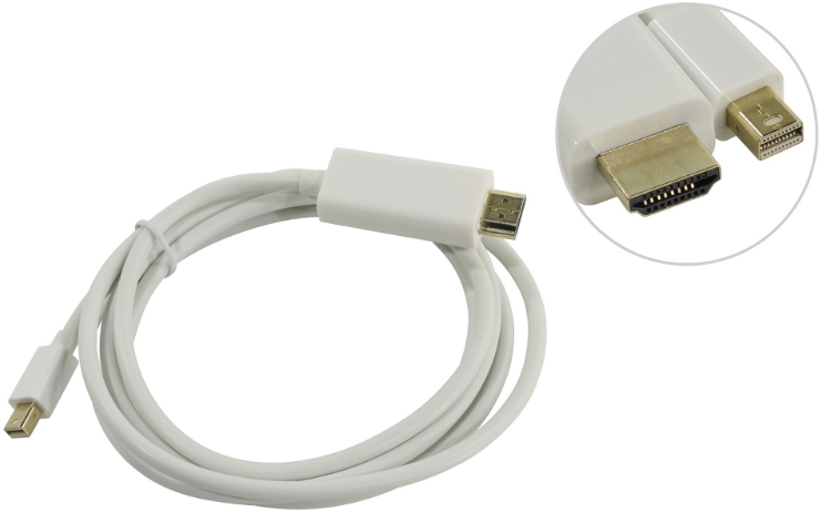 Кабель-адаптер miniDisplayPort(M) - HDMI 19(M) Кабель-адаптер miniDisplayPort(M) - HDMI 19(M)