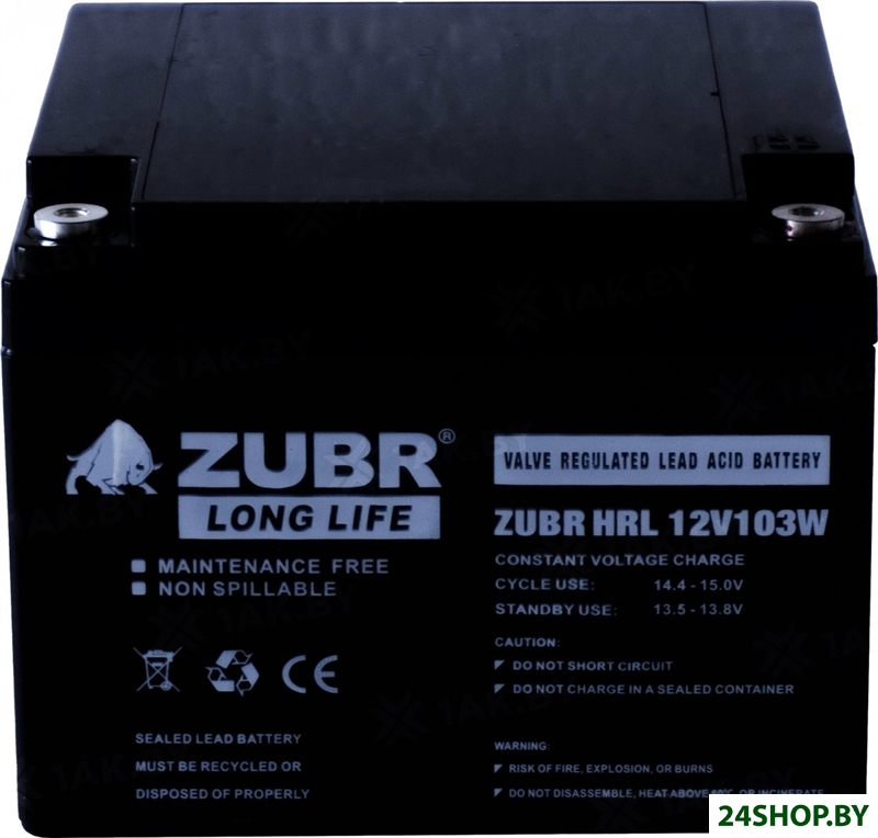 Аккумулятор для ИБП Zubr HRL 12-103W 12V 28Ah Аккумулятор для ИБП Zubr HRL 12-103W 12V 28Ah