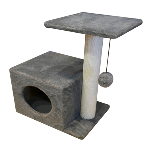 Комплекс для кошек Cat House С боковой полкой 0.58 (хлопок бежевый) Комплекс для кошек Cat House С боковой полкой 0.58 (хлопок бежевый)