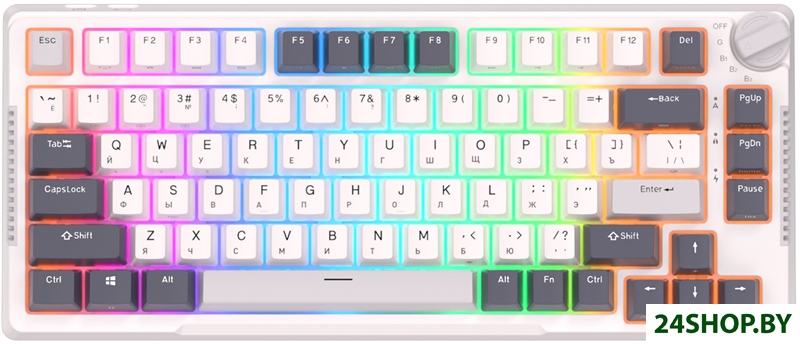 Клавиатура Royal Kludge RK-H81 RGB (белый, RK Cyan) Клавиатура Royal Kludge RK-H81 RGB (белый, RK Cyan)
