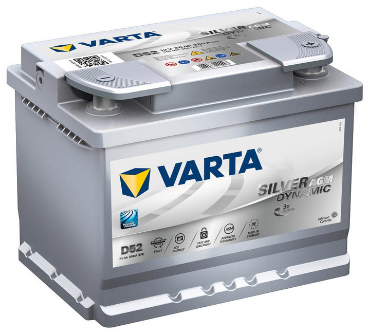 Автомобильный аккумулятор VARTA Silver Dynamic AGM D52 560901068 (60 А/ч) Автомобильный аккумулятор VARTA Silver Dynamic AGM D52 560901068 (60 А/ч)