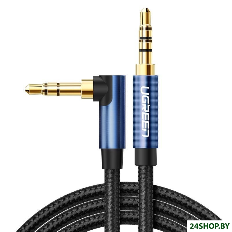 Кабель Ugreen AV112 10684 3.5 jack - 3.5 jack (0.5 м, синий) Кабель Ugreen AV112 10684 3.5 jack - 3.5 jack (0.5 м, синий)