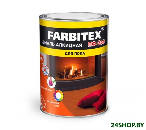 Эмаль Farbitex ПФ-266 20 кг (желто-коричневый) Эмаль Farbitex ПФ-266 20 кг (желто-коричневый)