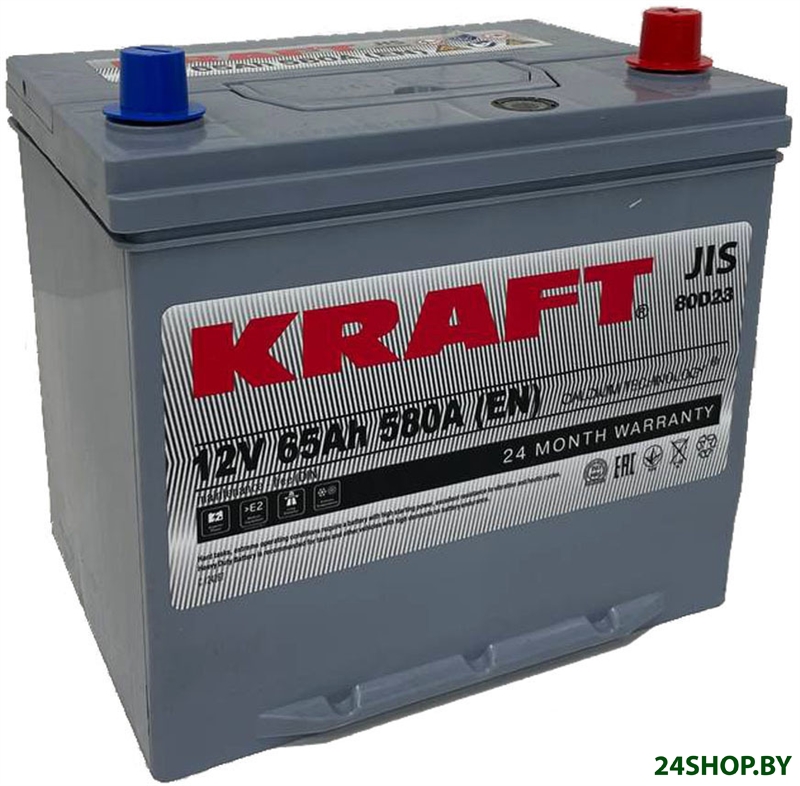Автомобильный аккумулятор KRAFT KRAFT Asia 65 JR+ (65 А·ч) Автомобильный аккумулятор KRAFT KRAFT Asia 65 JR+ (65 А·ч)