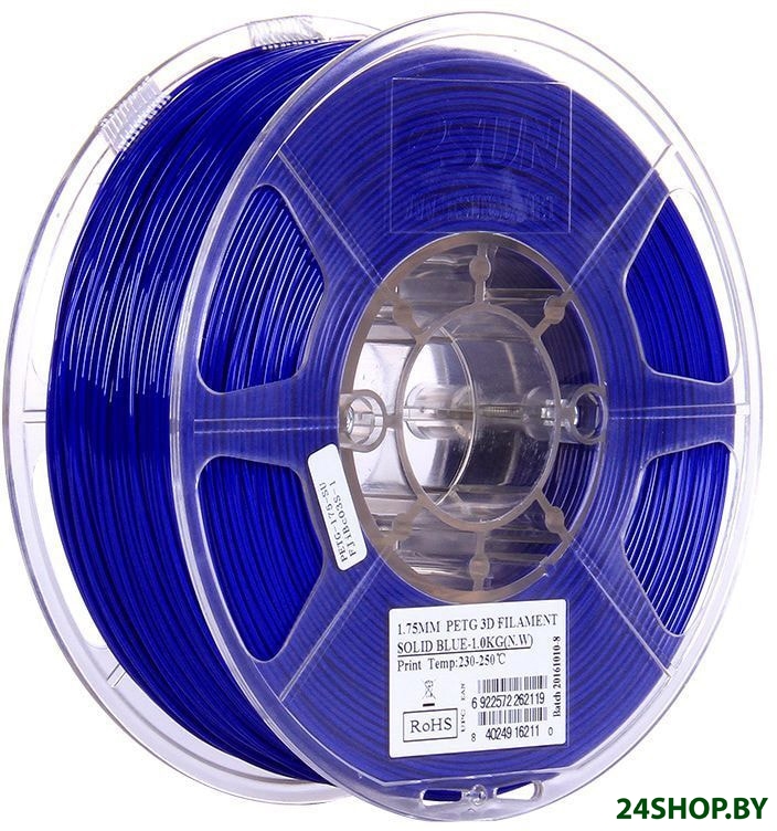 Пластик eSUN PET-G 1.75 мм 1000 г (синий непрозрачный) Пластик eSUN PET-G 1.75 мм 1000 г (синий непрозрачный)