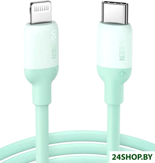 Кабель Ugreen US387 20308 USB Type-C - Lightning (1 м, зеленый) Кабель Ugreen US387 20308 USB Type-C - Lightning (1 м, зеленый)