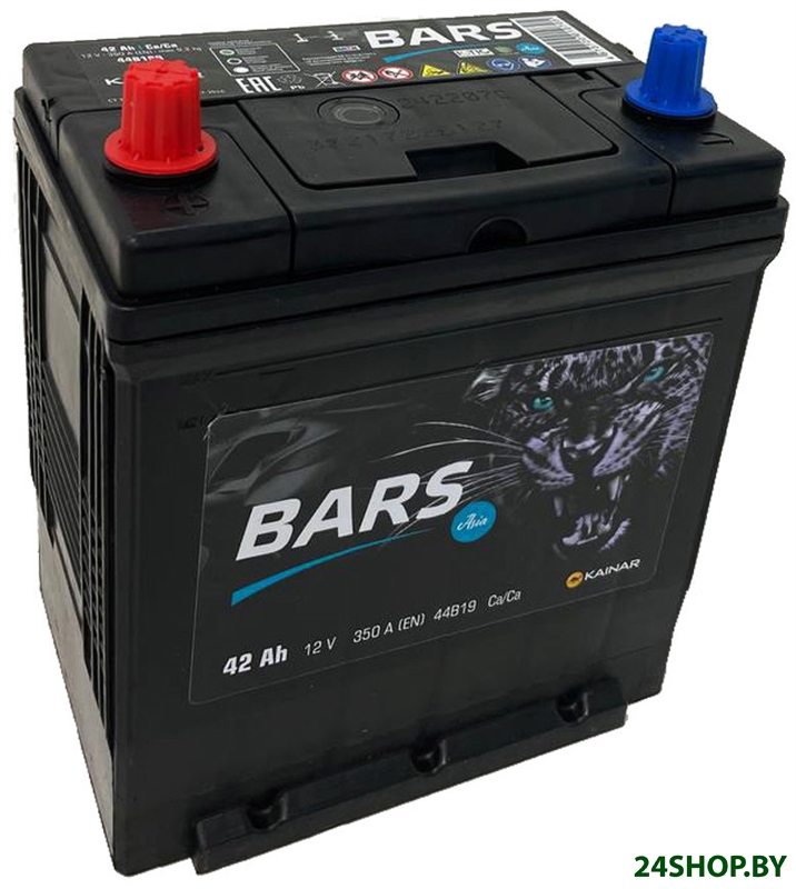 Автомобильный аккумулятор BARS Asia 42 JL+ тонкие клеммы с бортом (42 А·ч) Автомобильный аккумулятор BARS Asia 42 JL+ тонкие клеммы с бортом (42 А·ч)