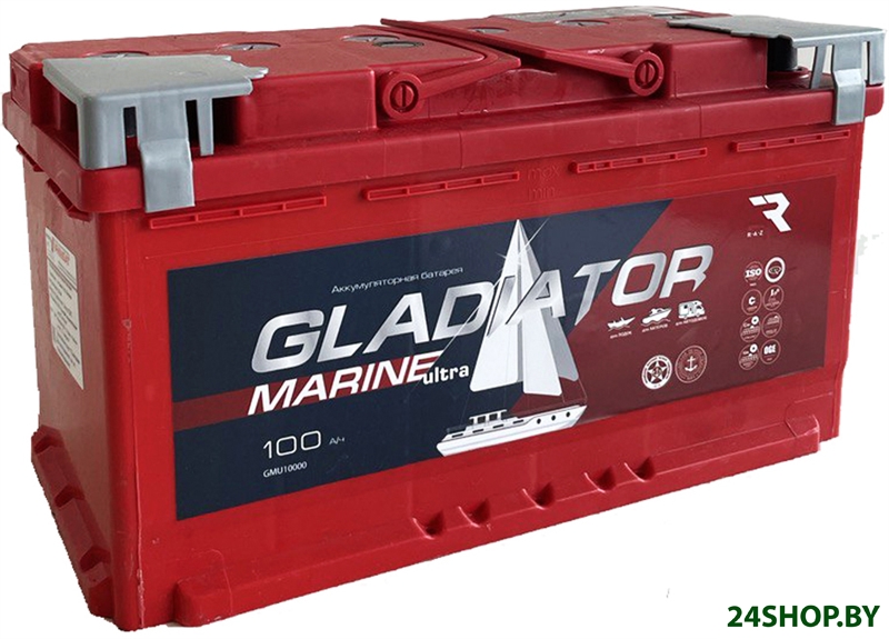 Лодочный аккумулятор Gladiator Marine 100 R+ (100 А·ч) Лодочный аккумулятор Gladiator Marine 100 R+ (100 А·ч)