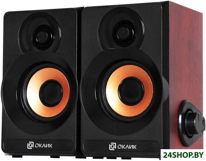 Портативная акустика OKLICK OK-161 2.0 (темное дерево) Портативная акустика OKLICK OK-161 2.0 (темное дерево)
