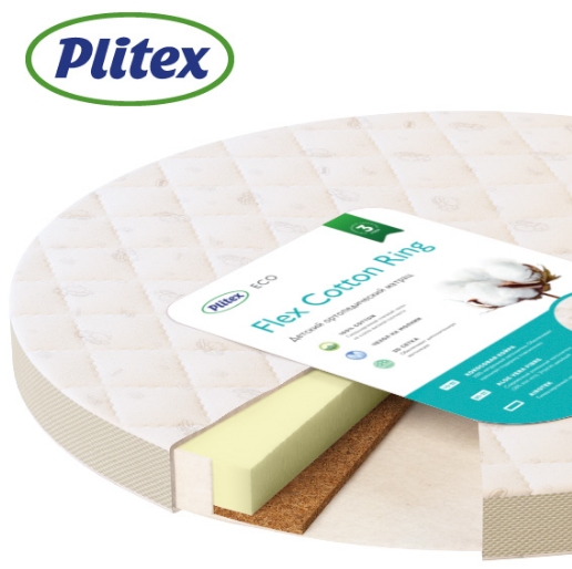 Детский матрас Plitex Flex Cotton Ring 74х74 (ФК-02/2) Детский матрас Plitex Flex Cotton Ring 74х74 (ФК-02/2)