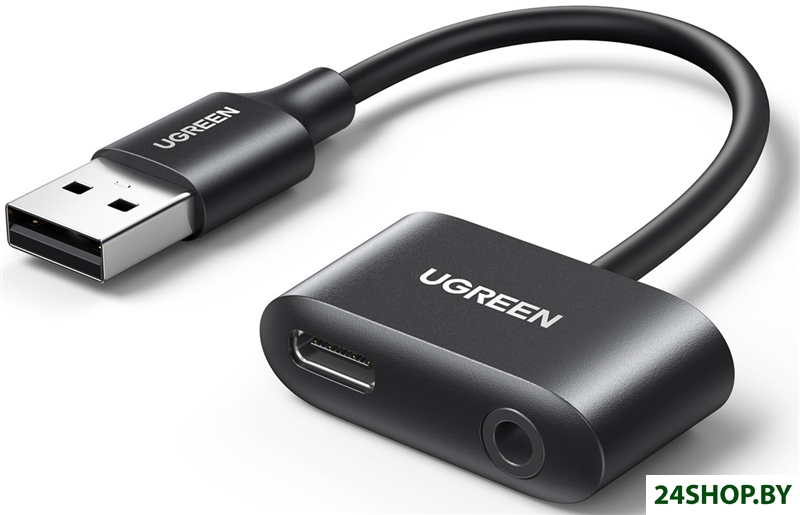 Адаптер Ugreen CM397 80897 USB Type-A - USB Type-C + 3.5mm Адаптер Ugreen CM397 80897 USB Type-A - USB Type-C + 3.5mm