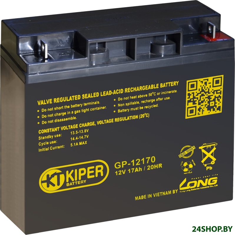 Аккумулятор для ИБП Kiper GP-12170 (12В/17 А·ч) Аккумулятор для ИБП Kiper GP-12170 (12В/17 А·ч)