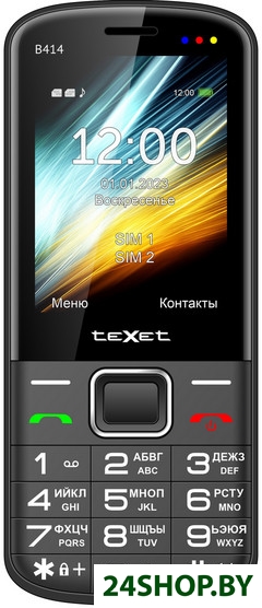 Кнопочный телефон TeXet TM-B414 (черный) Кнопочный телефон TeXet TM-B414 (черный)
