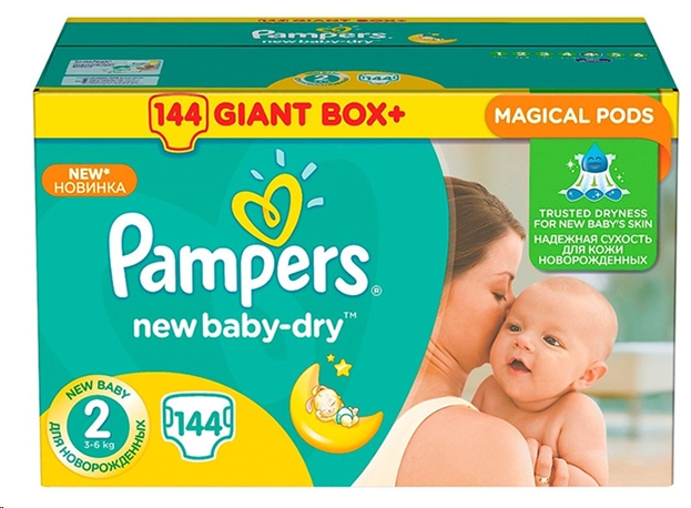 Подгузники Pampers New Baby-Dry 2 Mini (144 шт) Подгузники Pampers New Baby-Dry 2 Mini (144 шт)