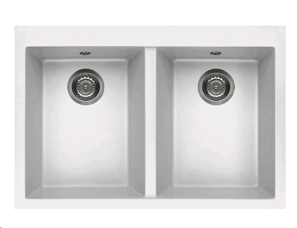 Кухонная мойка Elleci Quadra 340 Bianco G68 Кухонная мойка Elleci Quadra 340 Bianco G68