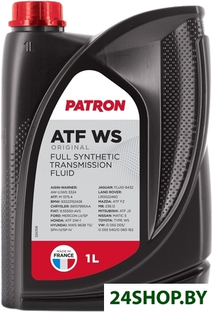 Трансмиссионное масло Patron ATF WS Original 1л Трансмиссионное масло Patron ATF WS Original 1л