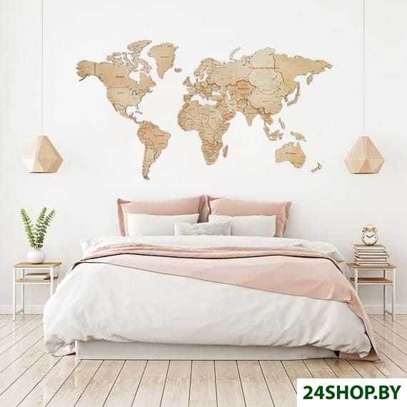 Пазл Woodary Карта мира на английском языке XXL 3198 Пазл Woodary Карта мира на английском языке XXL 3198