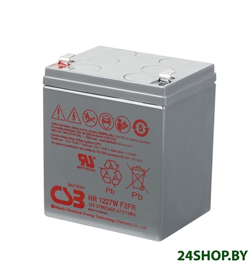 Аккумулятор для ИБП CSB HR1227W F2 (12В/6.5 А·ч) Аккумулятор для ИБП CSB HR1227W F2 (12В/6.5 А·ч)