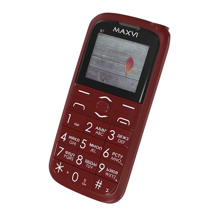 Кнопочный телефон Maxvi B2 (винный красный) Кнопочный телефон Maxvi B2 (винный красный)