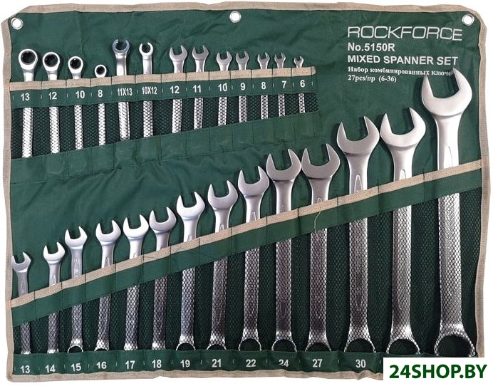 Набор ключей RockForce RF-5150R (27 предметов) Набор ключей RockForce RF-5150R (27 предметов)