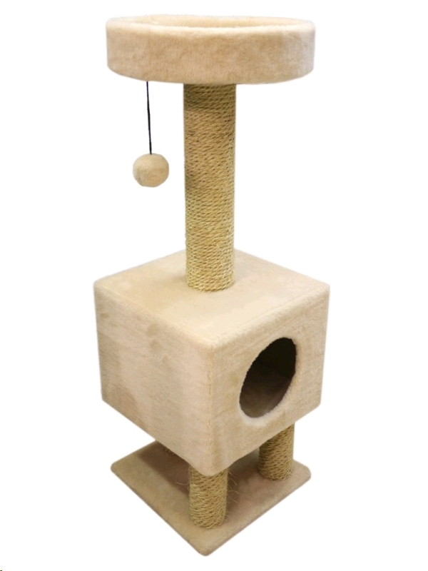 Комплекс для кошек Cat House На ножках 1.05 (сизаль бежевый) Комплекс для кошек Cat House На ножках 1.05 (сизаль бежевый)