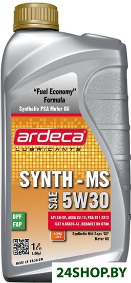 Моторное масло Ardeca SYNTH-MS 5W-30 1л Моторное масло Ardeca SYNTH-MS 5W-30 1л