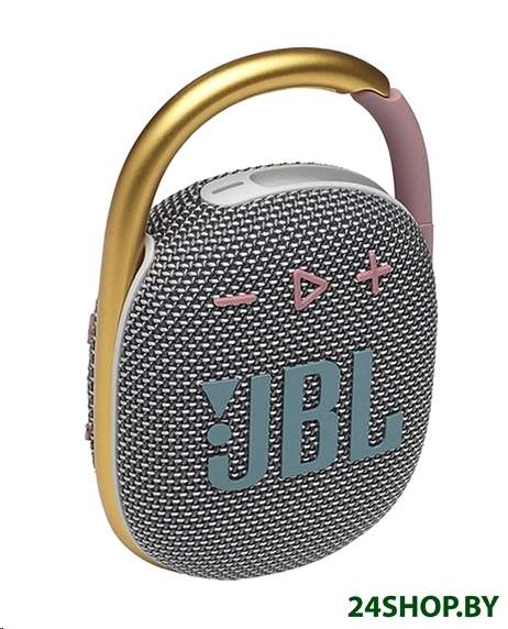 Беспроводная колонка JBL Clip 4 (серый/золотистый) Беспроводная колонка JBL Clip 4 (серый/золотистый)