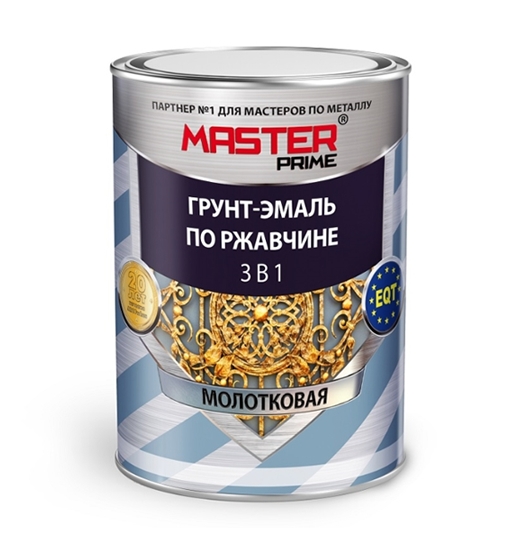 Грунт-эмаль Master Prime Молотковая 3 в 1 2 л (полуматовый светло-серый) Грунт-эмаль Master Prime Молотковая 3 в 1 2 л (полуматовый светло-серый)