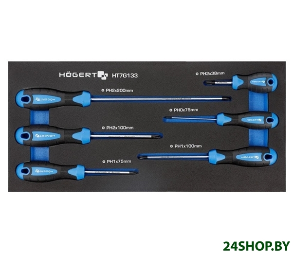 Набор отверток Hogert Technik HT7G133 (6 предметов) Набор отверток Hogert Technik HT7G133 (6 предметов)