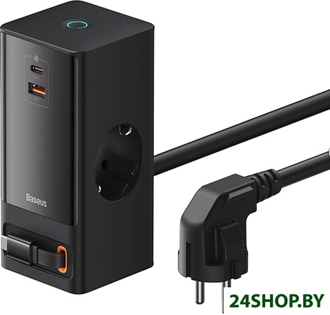 Сетевое зарядное Baseus PowerCombo Digital PowerStrip 2AC+1U+1C+Retractable-C 65W PSLR000301 (черный Сетевое зарядное Baseus PowerCombo Digital PowerStrip 2AC+1U+1C+Retractable-C 65W PSLR000301 (черный