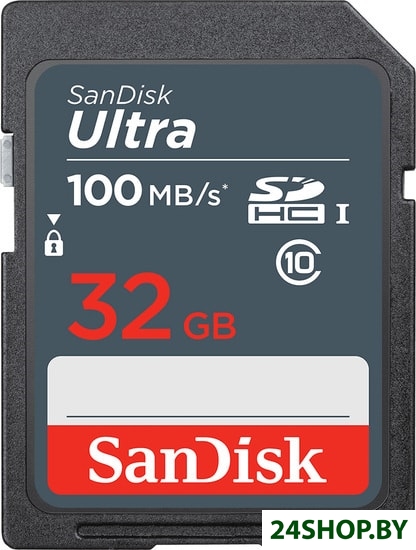 Карта памяти SanDisk Ultra SDHC SDSDUNR-032G-GN3IN 32GB Карта памяти SanDisk Ultra SDHC SDSDUNR-032G-GN3IN 32GB
