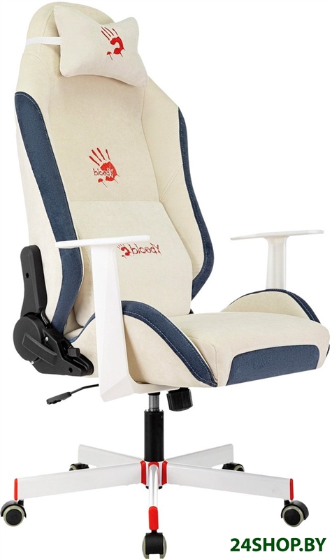 Игровое (геймерское) кресло A4Tech Bloody GC-830 (белый/синий) Игровое (геймерское) кресло A4Tech Bloody GC-830 (белый/синий)