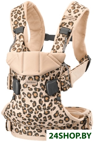 Рюкзак-переноска BabyBjorn One Cotton Mix (beige/leopard) Рюкзак-переноска BabyBjorn One Cotton Mix (beige/leopard)
