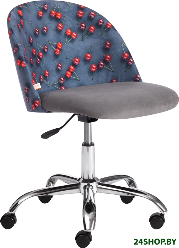 Кресло TetChair Melody Botanica 08 cherry/29 (ткань/флок, серый) Кресло TetChair Melody Botanica 08 cherry/29 (ткань/флок, серый)