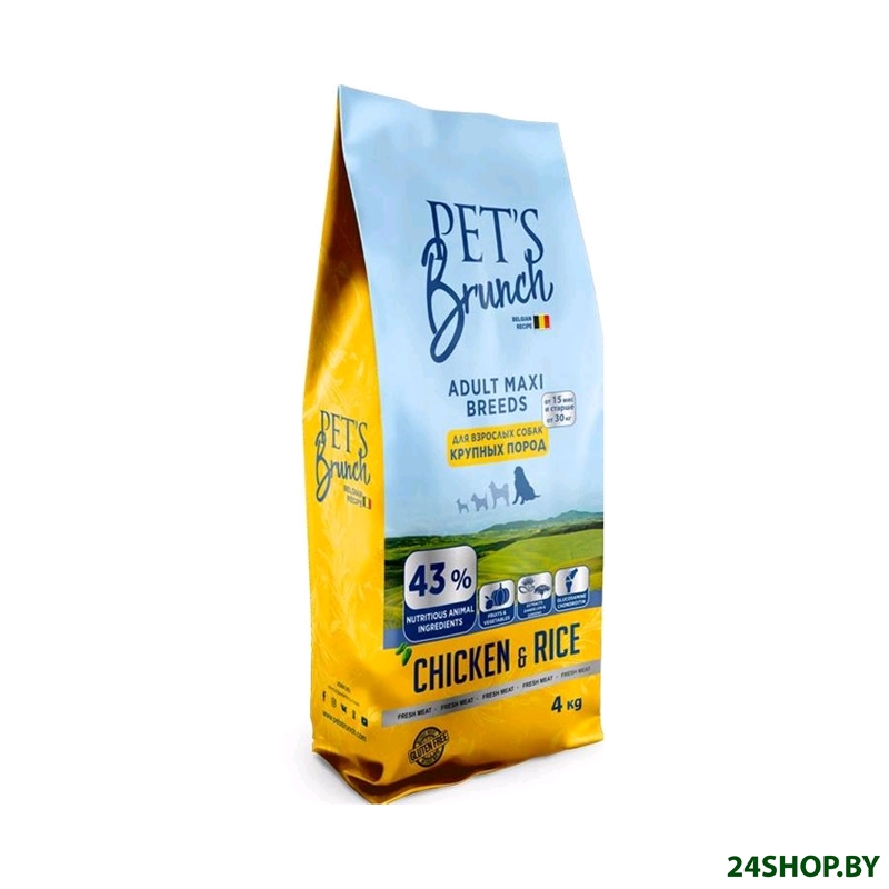 Сухой корм для собак Pet's Brunch для взрослых собак крупных пород 4 кг Сухой корм для собак Pet's Brunch для взрослых собак крупных пород 4 кг