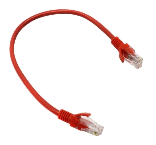Кабель Patch Cord UTP кат.5e 0.3м (красный) Кабель Patch Cord UTP кат.5e 0.3м (красный)