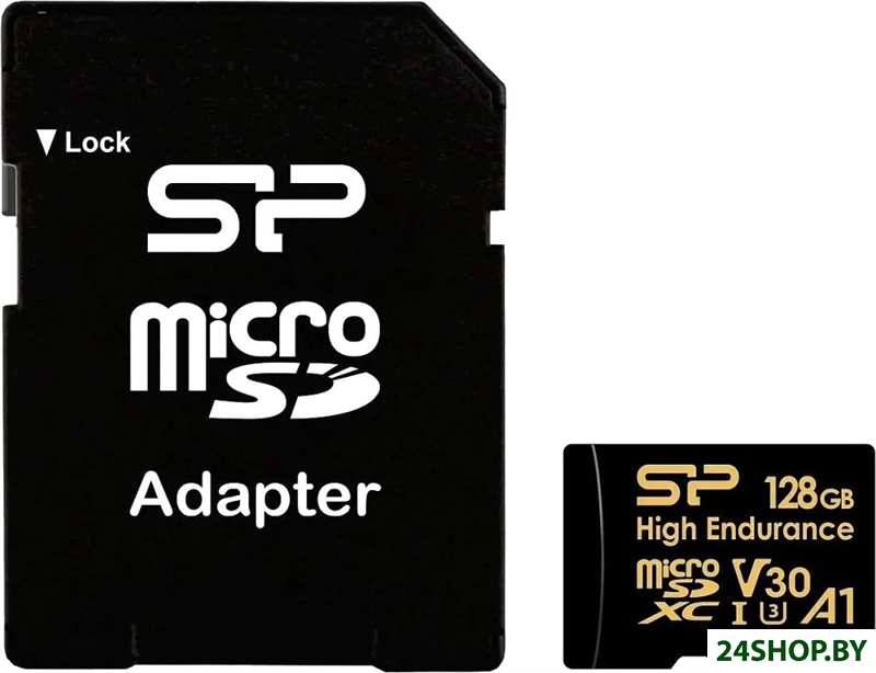 Карта памяти Silicon-Power Golden Series High Endurance microSDXC SP128GBSTXDV3V1HSP 128GB (с адапте Карта памяти Silicon-Power Golden Series High Endurance microSDXC SP128GBSTXDV3V1HSP 128GB (с адапте