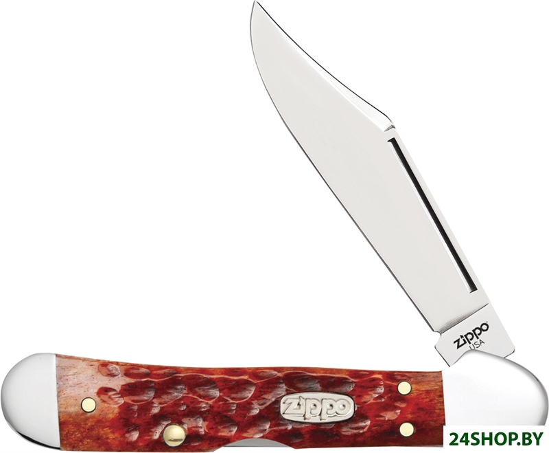 Складной нож Zippo Chestnut Bone Standard Jigged Mini Copperlock + Zippo 207 Складной нож Zippo Chestnut Bone Standard Jigged Mini Copperlock + Zippo 207
